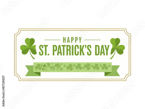 Celebrating St. Patrick's Day with shamrocks and festive banners in a joyful illustration