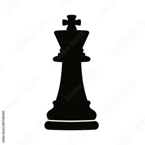 Chess king vector icon.