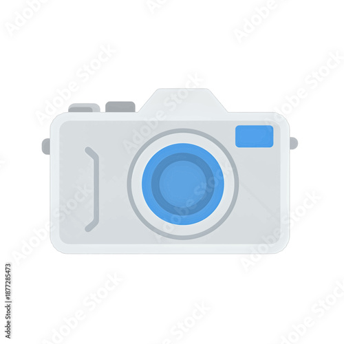 Flat vector icon of a digital camera.