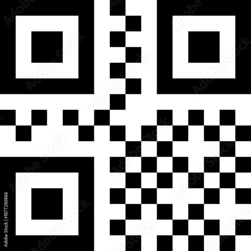 black and white qr code