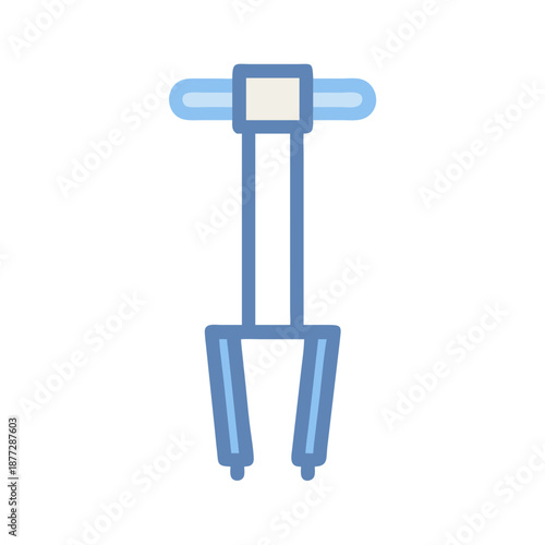 Abstract vector graphic illustration of vehicle fork element parts