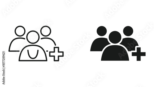 Add user group icon illustration