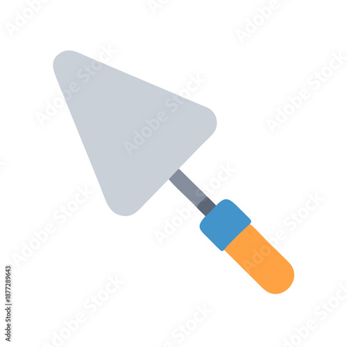 Trowel vector image, construction tool on a black background