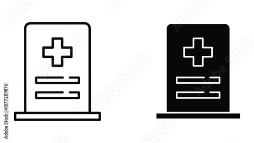 Medical document icon set