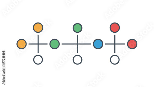 colorful molecular structure model