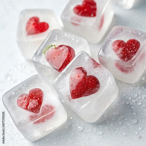heart shaped ice cube