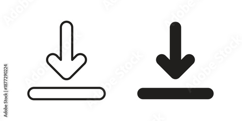 Download icons collection glyph and mixed vector Illustrations