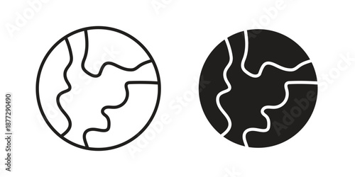 Earth icons collection glyph and mixed vector Illustrations