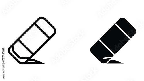 Pencil icon set on white background