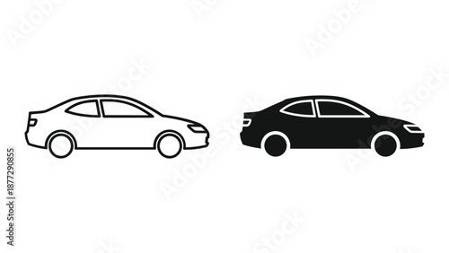 Two cars side by side in different colors