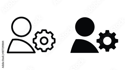 User profile with gear icon