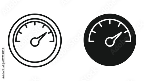 Simple gauge icons for measurement and control