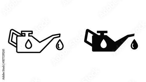 Oil can icon with droplet symbolizing lubrication