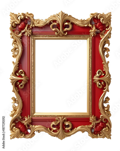 gold frame on white background