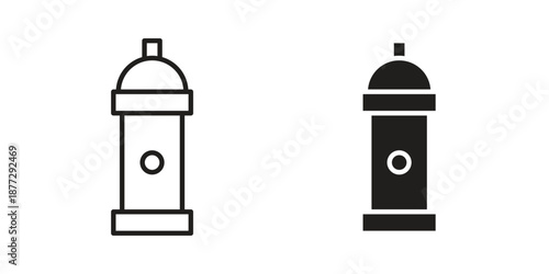 Fire hydrant icons collection glyph and mixed vector Illustrations