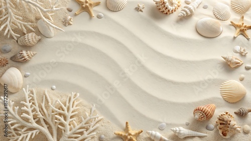 sea shells on sand