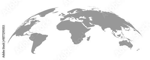 World map isolated on white background for website layouts, education materials, global travel concepts, geography studies, and international reports.