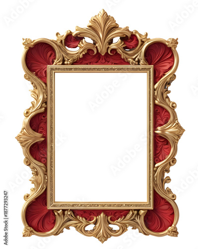 golden frame with gold ornament