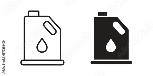 Fuel icons collection glyph and mixed vector Illustrations