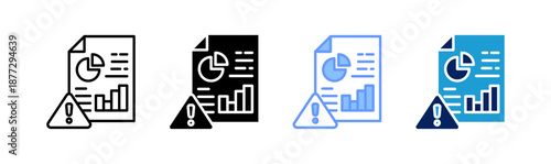 risk icon set multiple style collection