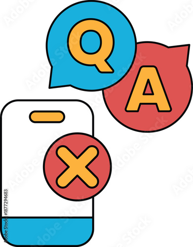 Wallpaper Mural A phone with a question mark and an exclamation point on it Torontodigital.ca