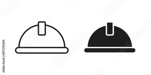 Helmet icons collection glyph and mixed vector Illustrations