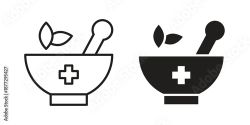 Herbal medicine icons collection glyph and mixed vector Illustrations
