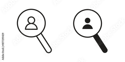 Hiring icons collection glyph and mixed vector Illustrations