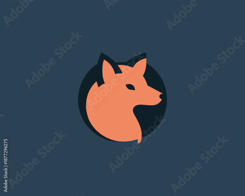red fox vector illustration