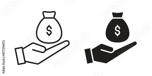 Investment icons collection glyph and mixed vector Illustrations