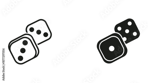 Pair of dice in different colors and designs