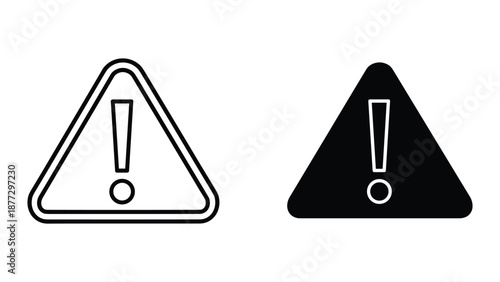 Warning signs with exclamation mark