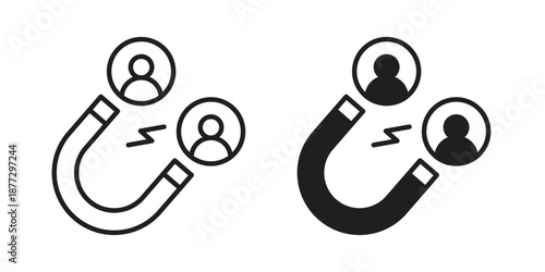 Lead generation icons collection glyph and mixed vector Illustrations