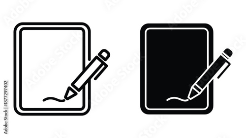 Pencil drawing on white and black card