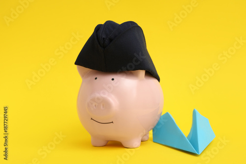 Piggy bank in stewardess ha...