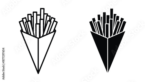 French fries in paper cone