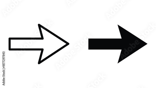Black and white arrows pointing in opposite directions