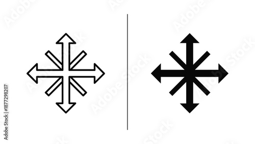 Directional arrows symbolizing movement and navigation