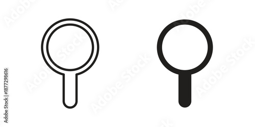 Mirror icons collection glyph and mixed vector Illustrations