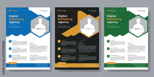 Corporate business flyer template design set, Brochure design, cover modern layout, annual report, poster, flyer in A4 with colorful business proposal, promotion, advertise, publication, cover page.