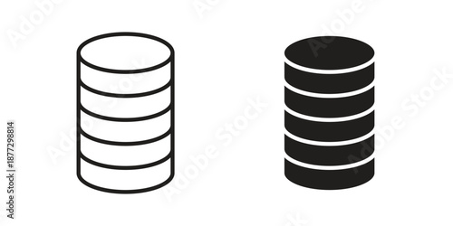 Money coin icons collection glyph and mixed vector Illustrations