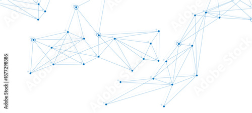 Abstract tech network connection dots. Digital technology and big data analysis background