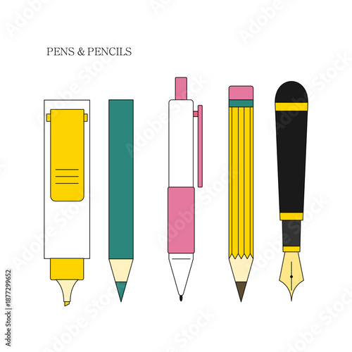 필기구(펜+연필+만년필+필기+형광펜+사무용품)