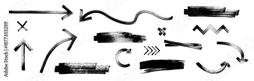 Hand Drawing Grunge brush art arrows grung arrows grunge brush grunge Symbol 