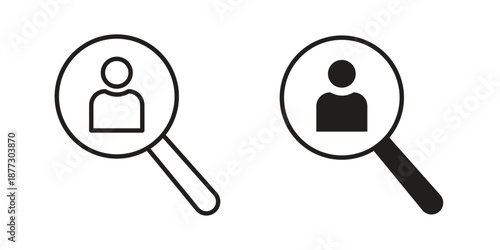 Recruitment icons collection glyph and mixed vector Illustrations