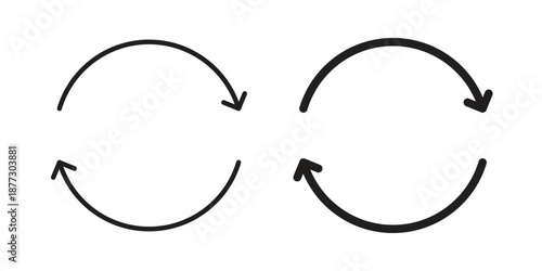 Refresh icons collection glyph and mixed vector Illustrations