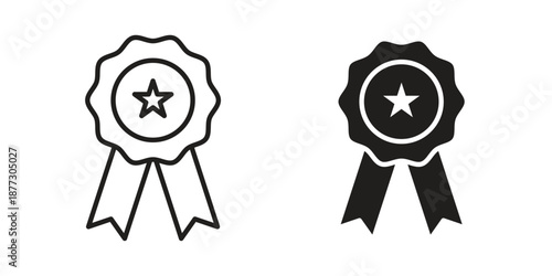 Rosette icons collection glyph and mixed vector Illustrations