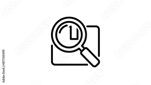 Magnifying glass icon on document with number one, representing search, success, or first result