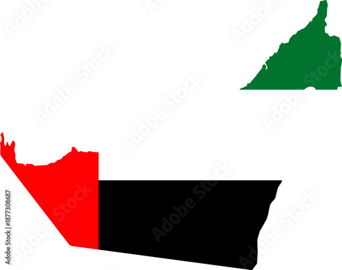 UAE flag map icon 