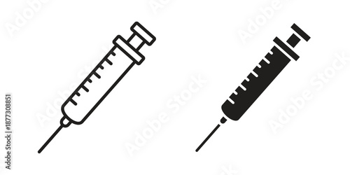 Syringe icons collection glyph and mixed vector Illustrations